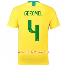 Maillot/Tenue Brésil Geromel 4 Domicile Coupe du monde 2018